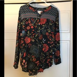 Loft flowy floral top, large. Like new!
